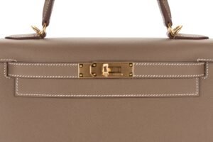 Hermès Kelly 25 Etoupe Epsom Sellier Gold Hardware - Image 7