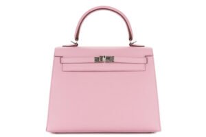 Hermès Kelly 25 Mauve Sylvestre Epsom Sellier Palladium Hardware
