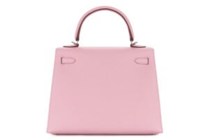 Hermès Kelly 25 Mauve Sylvestre Epsom Sellier Palladium Hardware - Image 4