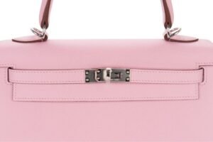 Hermès Kelly 25 Mauve Sylvestre Epsom Sellier Palladium Hardware - Image 7