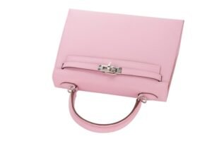 Hermès Kelly 25 Mauve Sylvestre Epsom Sellier Palladium Hardware - Image 8