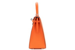 Hermès Kelly 25 Orange H Epsom Sellier Palladium Hardware - Image 4