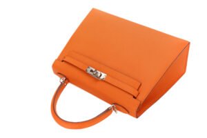 Hermès Kelly 25 Orange H Epsom Sellier Palladium Hardware - Image 7