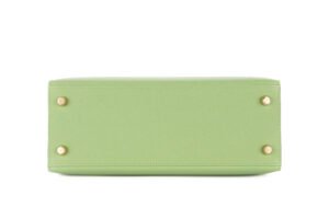 Hermès Kelly 25 Vert Criquet Epsom Gold Hardware - Image 4