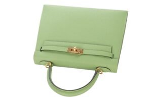 Hermès Kelly 25 Vert Criquet Epsom Gold Hardware - Image 6