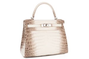 Hermès Kelly 28 Himalaya Blanc Crocodile Niloticus Palladium Hardware - Image 3