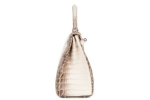Hermès Kelly 28 Himalaya Blanc Crocodile Niloticus Palladium Hardware - Image 6