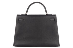 Hermès Kelly 35 Bleu Navy Fjord Palladium Hardware - Image 4