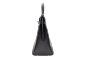 Hermès Kelly 35 Bleu Navy Fjord Palladium Hardware - Image 5