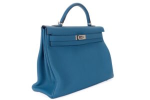 Hermès Kelly 40 Cobalt Palladium Hardware - Image 3