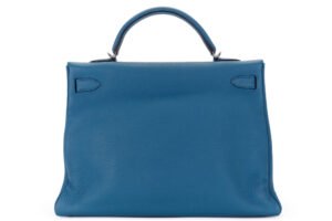 Hermès Kelly 40 Cobalt Palladium Hardware - Image 4