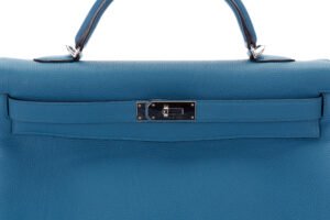 Hermès Kelly 40 Cobalt Palladium Hardware - Image 7