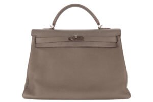 Hermès Kelly 40 Gris Etain Togo Palladium Hardware