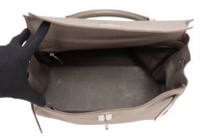 Hermès Kelly 40 Gris Etain Togo Palladium Hardware - Image 9