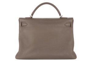 Hermès Kelly 40 Gris Etain Togo Palladium Hardware - Image 4