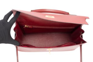 Hermès Kelly 40 Rouge H Epsom Sellier Gold hardware - Image 10