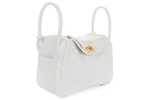 Hermès Lindy 26 New White Evercolor Gold Hardware - Image 3