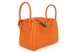 Hermès Lindy 26 Orange Clemence Palladium Hardware - Image 3