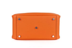 Hermès Lindy 26 Orange Clemence Palladium Hardware - Image 6
