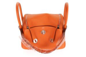 Hermès Lindy 26 Orange Clemence Palladium Hardware - Image 7