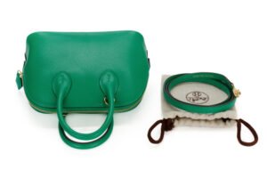Hermès Mini Bolide Menthe Chevre Gold Hardware - Image 7