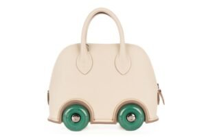 Hermès Mini Bolide on Wheels Craie / Vert Vertigo Epsom Palladium Hardware