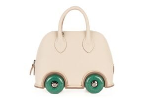 Hermès Mini Bolide on Wheels Craie / Vert Vertigo Epsom Palladium Hardware - Image 5