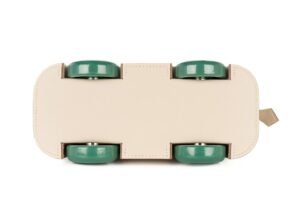 Hermès Mini Bolide on Wheels Craie / Vert Vertigo Epsom Palladium Hardware - Image 6