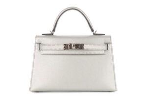 Hermès Mini Kelly Argente Chevre Chamkilight Palladium Hardware