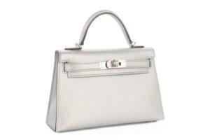 Hermès Mini Kelly Argente Chevre Chamkilight Palladium Hardware - Image 3