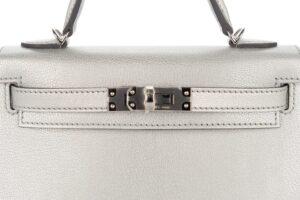 Hermès Mini Kelly Argente Chevre Chamkilight Palladium Hardware - Image 6