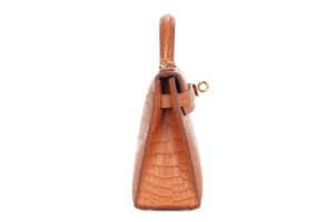Hermès Mini Kelly Gold Matte Alligator Gold Hardware - Image 6