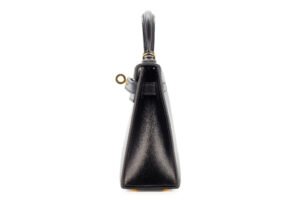 Hermès Mini Kelly Noir / Black Box Leather Gold Hardware - Image 5