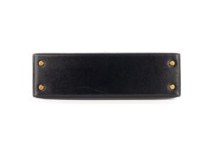 Hermès Mini Kelly Noir / Black Box Leather Gold Hardware - Image 6