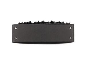 Hermès Mini Kelly Pampilles Noir – Black / Tadelakt – Sombrero Palladium Hardware - Image 6