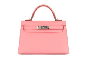 Hermès Mini Kelly Rose Confetti Epsom Palladium Hardware