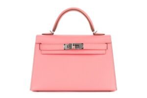 Hermès Mini Kelly Rose Confetti Epsom Palladium Hardware