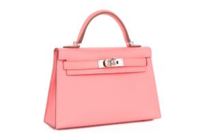 Hermès Mini Kelly Rose Confetti Epsom Palladium Hardware - Image 3