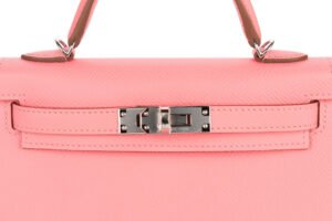 Hermès Mini Kelly Rose Confetti Epsom Palladium Hardware - Image 6