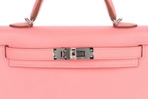 Hermès Mini Kelly Rose Confetti Epsom Palladium Hardware - Image 7