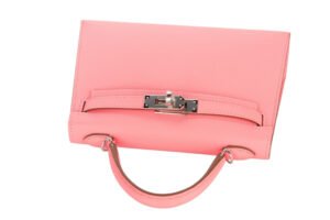 Hermès Mini Kelly Rose Confetti Epsom Palladium Hardware - Image 7