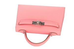 Hermès Mini Kelly Rose Confetti Epsom Palladium Hardware - Image 8