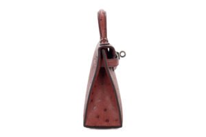 Hermès Mini Kelly Rouge H Ostrich Palladium Hardware - Image 6