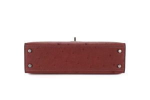Hermès Mini Kelly Rouge H Ostrich Palladium Hardware - Image 7