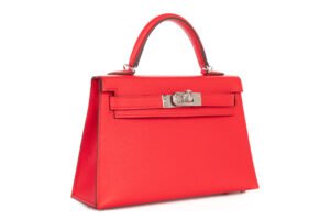 Hermès Mini Kelly Rouge de Coeur Madame Palladium Hardware - Image 3