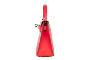 Hermès Mini Kelly Rouge de Coeur Madame Palladium Hardware - Image 5