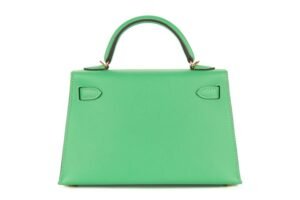 Hermès Mini Kelly Vert Comics Madame Gold Hardware - Image 4