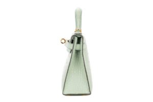 Hermès Mini Kelly Vert D’Eau Matte Alligator Mississippian Gold Hardware - Image 5