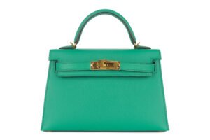 Hermès Mini Kelly Vert Jade Epsom Gold Hardware