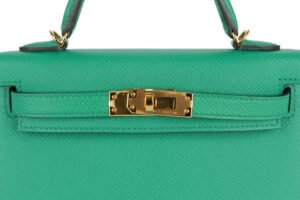 Hermès Mini Kelly Vert Jade Epsom Gold Hardware - Image 7